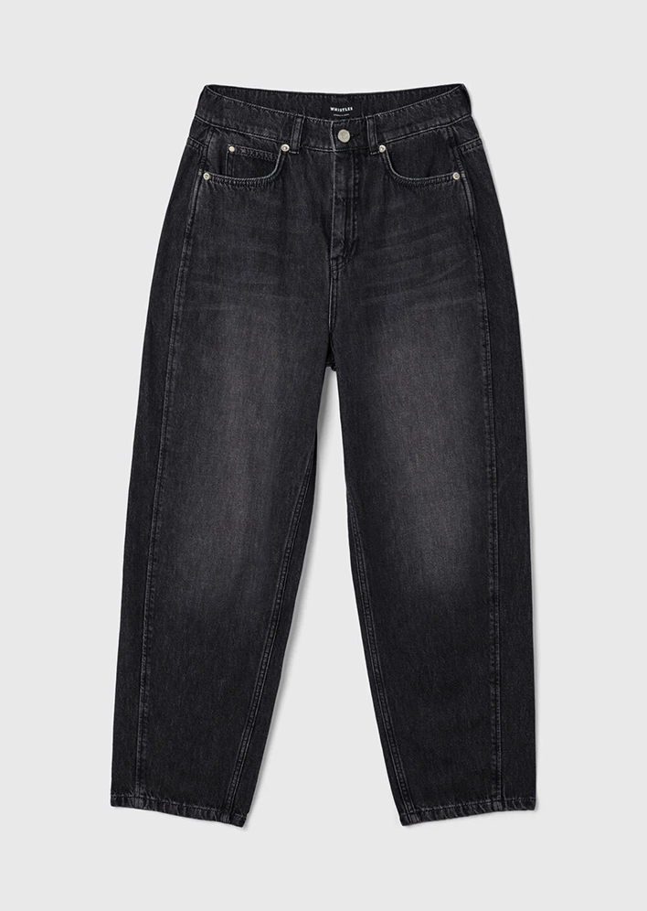 Grey Authentic Barrel Leg Jean