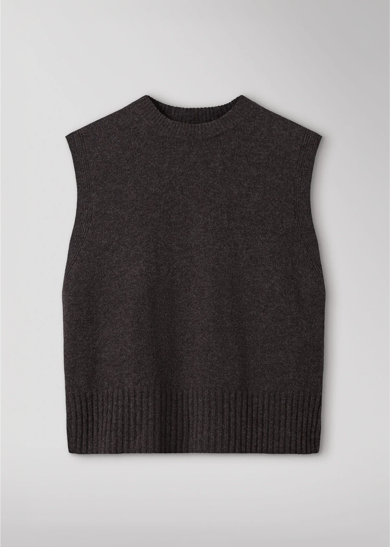 Brown Wool Sleeveless Tank