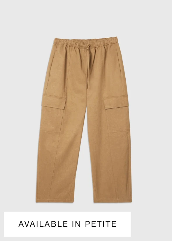 Neutral Utility Cotton Barrel Trouser