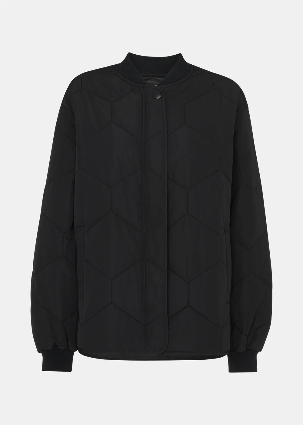 Black Ida Short Quilted Coat