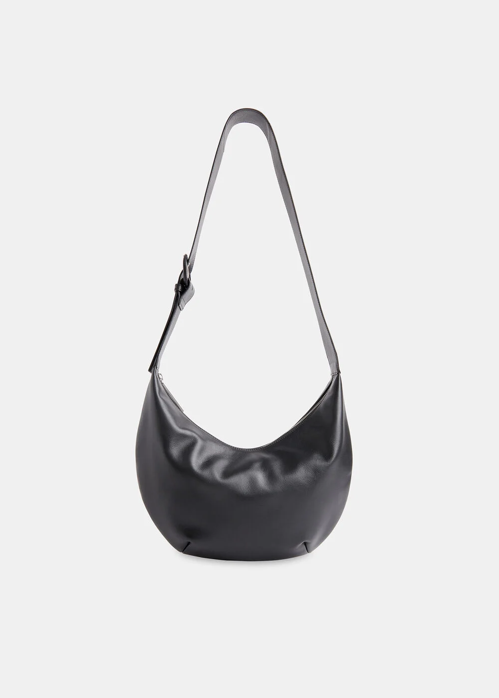 Black Sia Curved Crossbody Bag