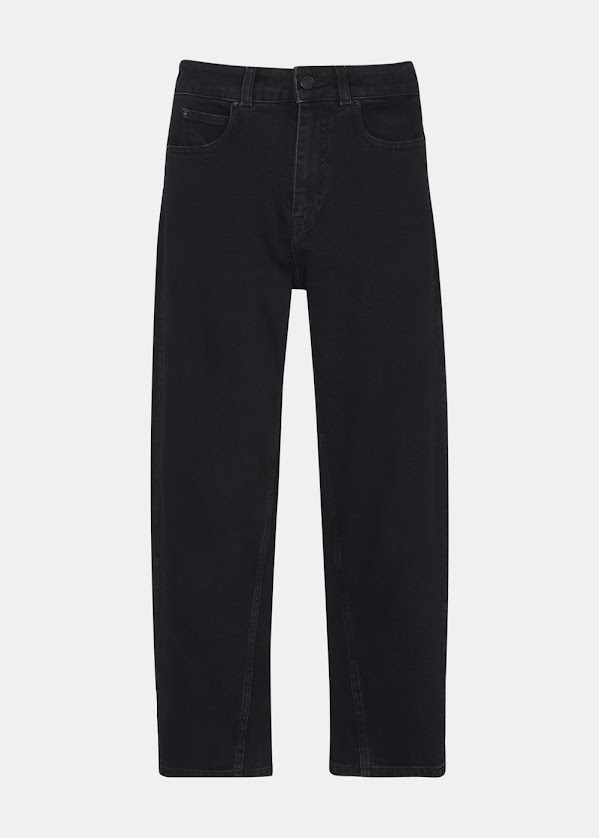 Black Stretch Barrel Leg Jean