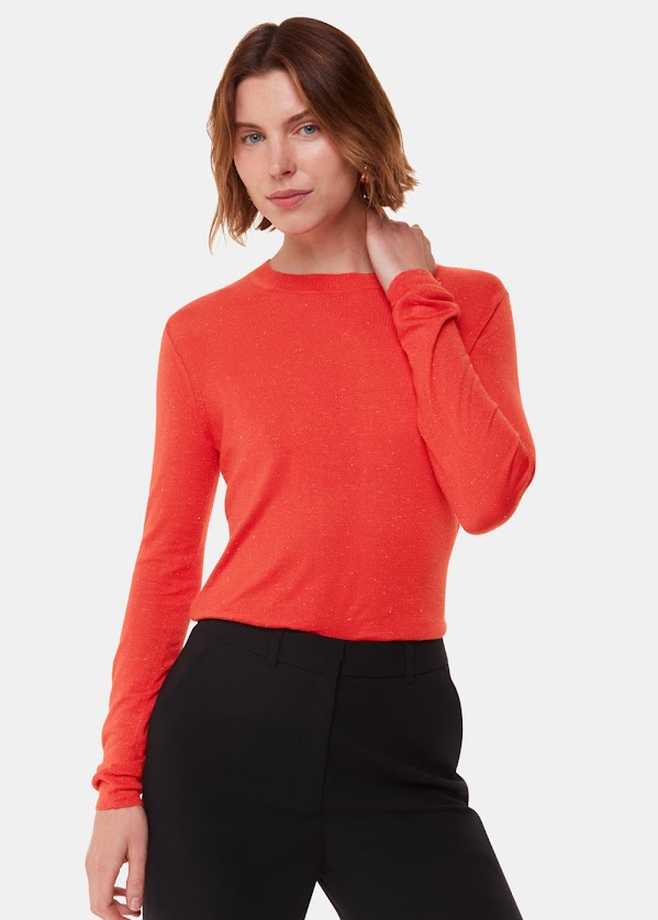 Red Annie Sparkle Crew Neck