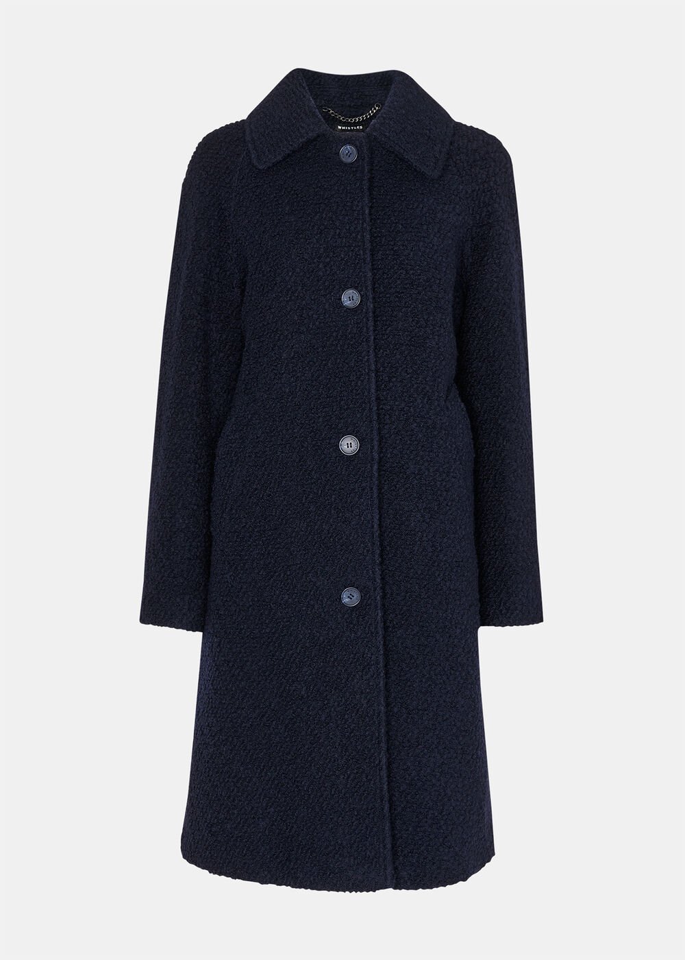 Navy Romy Boucle Coat