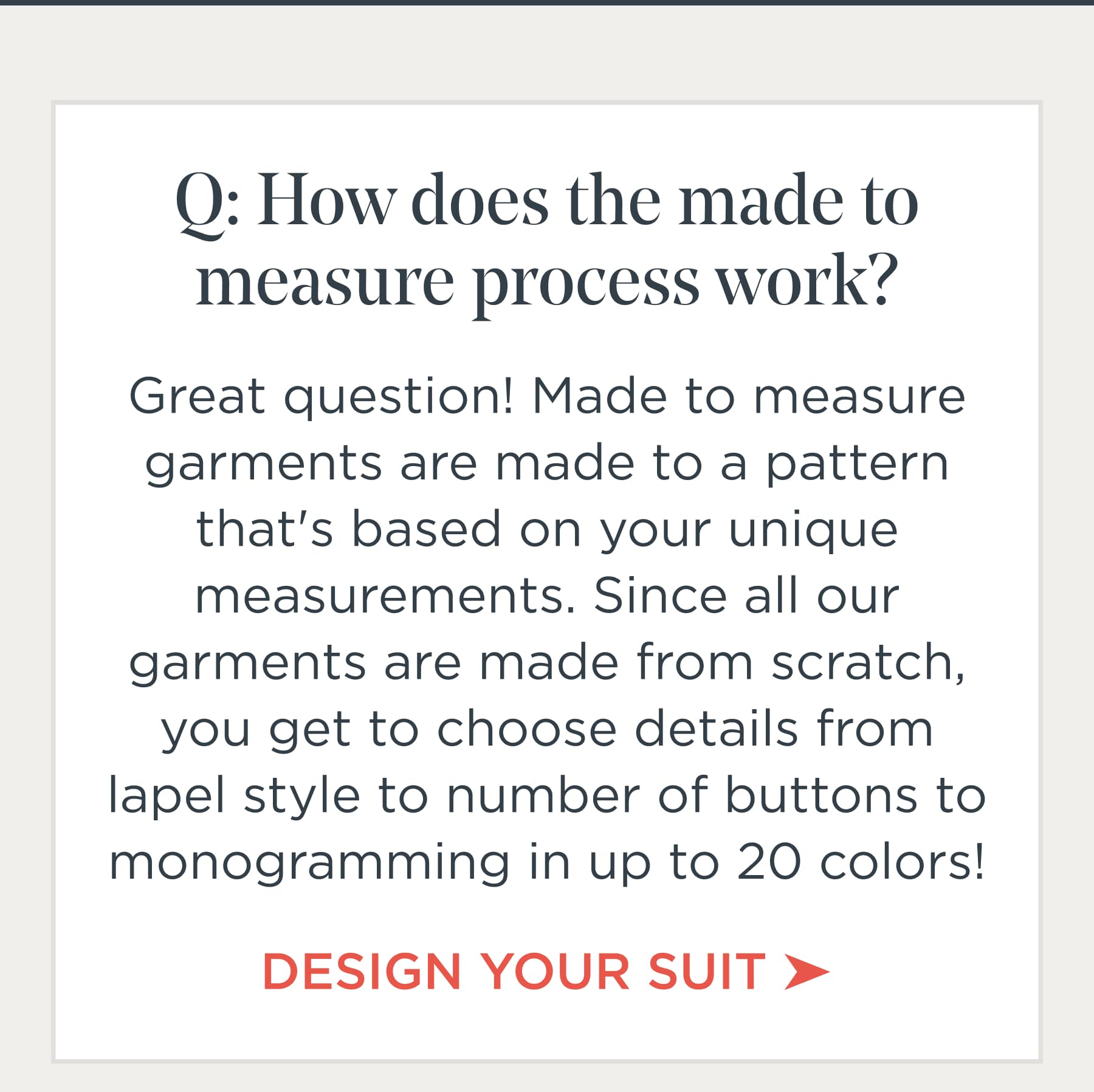 Design your suit