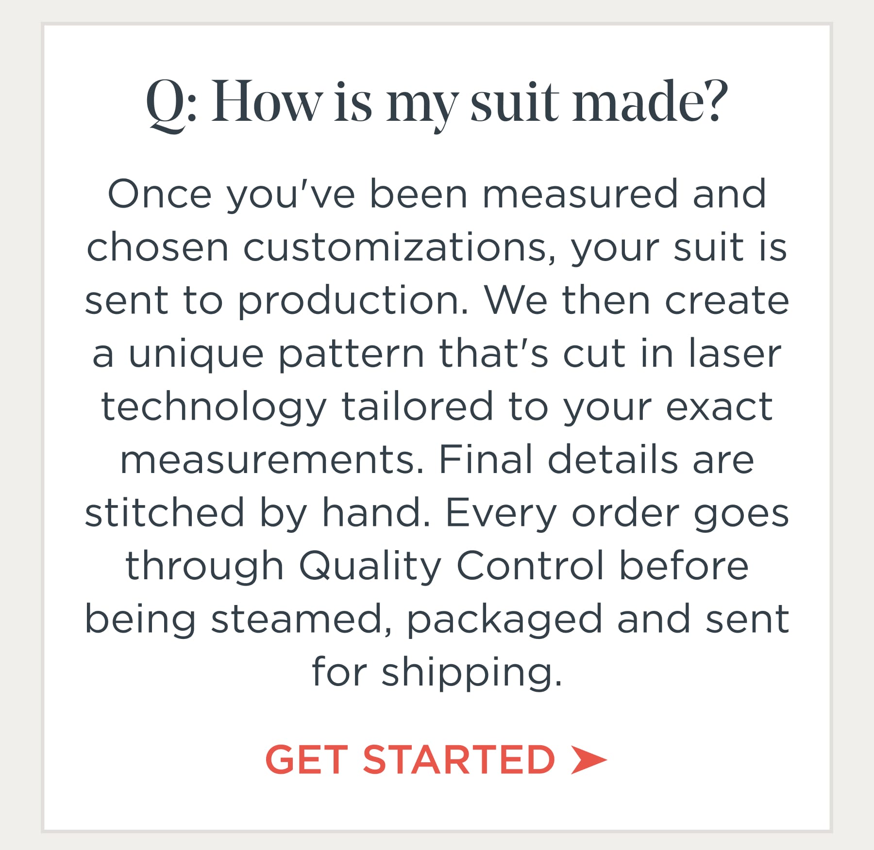 Get started with a custom suit