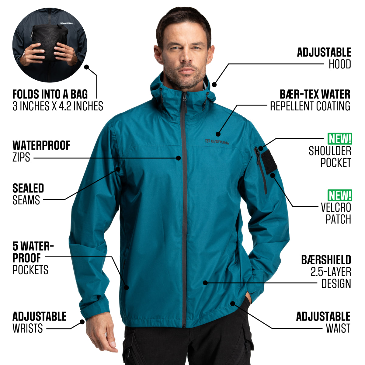 Heavy-Storm Waterproof Rain Jacket 2.0