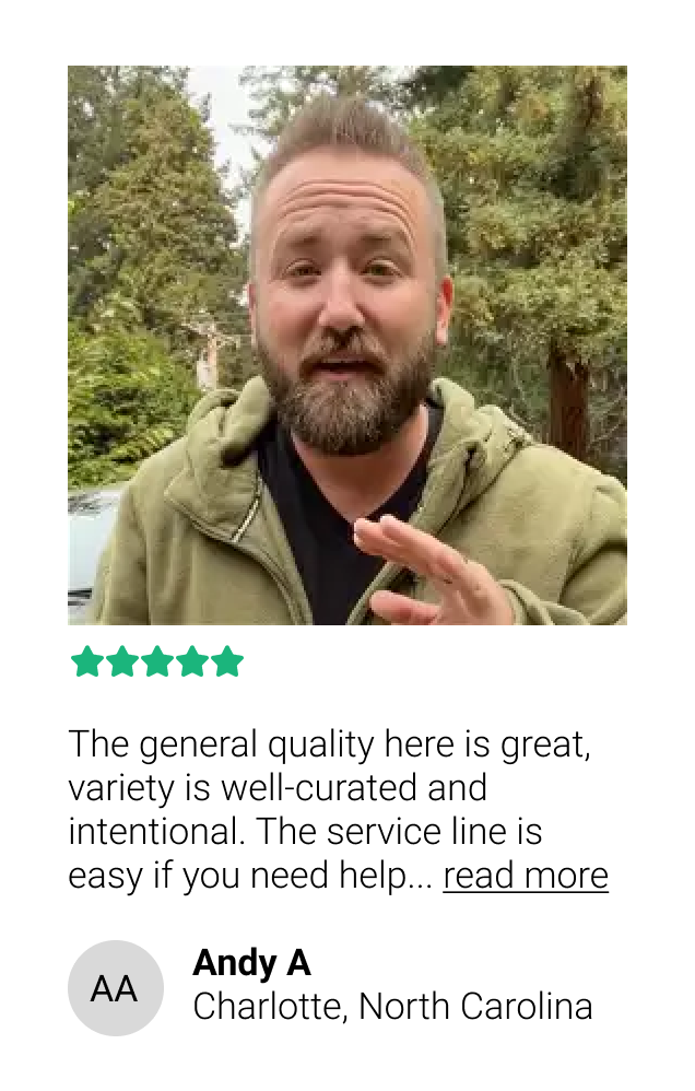 The general quality here is great, variety is well-curated and intentional. The service line is easy if you need help... read more