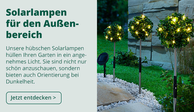 Schöne Solarlampen für den Außenbereich