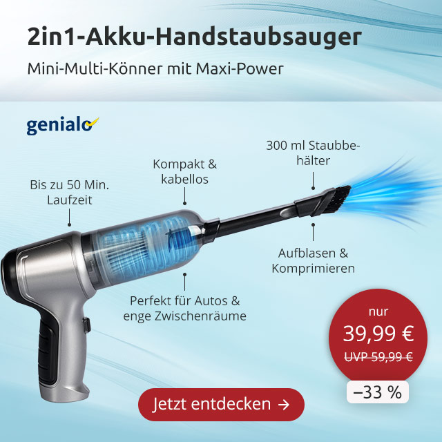 2in1-Akku-Handstaubsauger