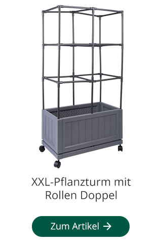 XXL-Pflanzturm mit Rollen Doppel