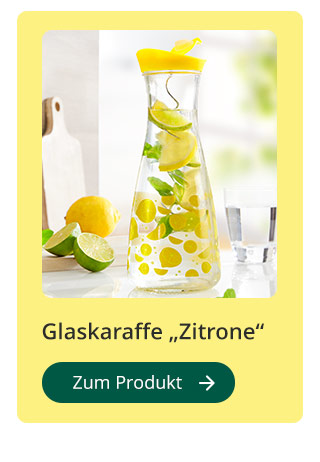 Glaskaraffe „Zitrone''