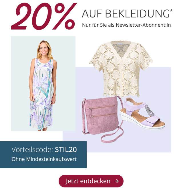 Bekleidung 20% 