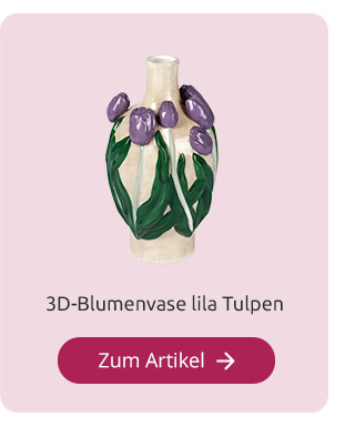 3D-Blumenvase lila Tulpen
