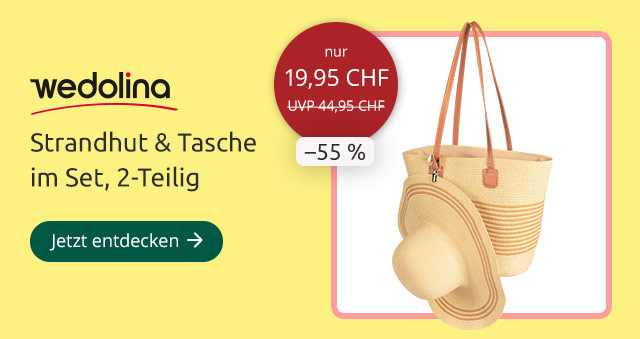 Strandhut-Taschen-Set, 2-teilig