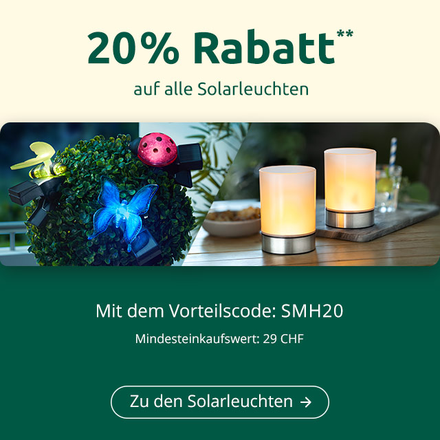 Rabatt auf Solarleuchten