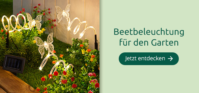 Beetbeleuchtung für den Garten