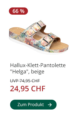 Hallux-Klett-Pantolette „Helga“, beige