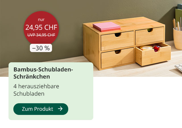 Bambus-Schubladen-Schränkchen
