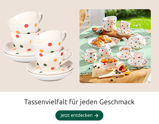 Tassenvielfalt für jeden Geschmack