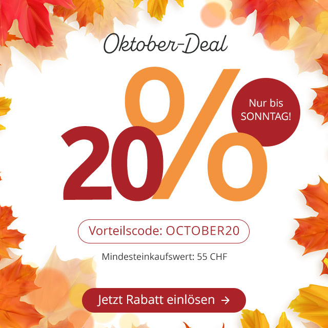 20 Prozent Oktoberreabatt