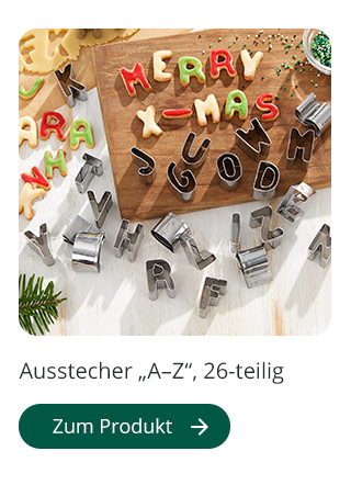 Ausstecher „A–Z“, 26-teilig