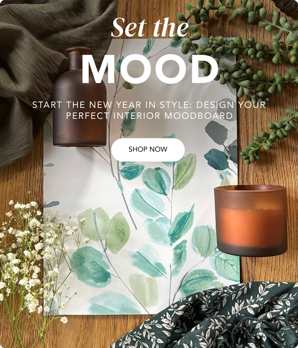 Set the mood. Start the new year in style: Design your perfect interior moodboard. 