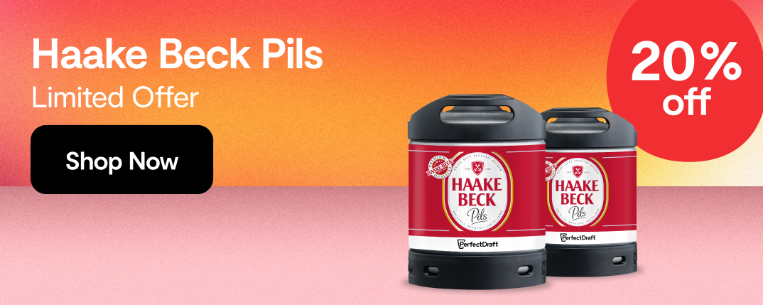 20% off Haake Beck kegs