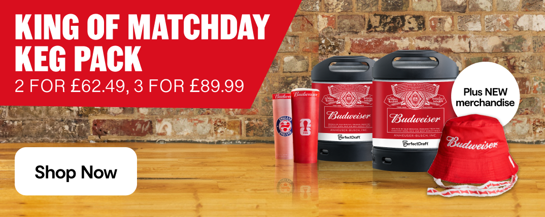 budweiser merch keg pack