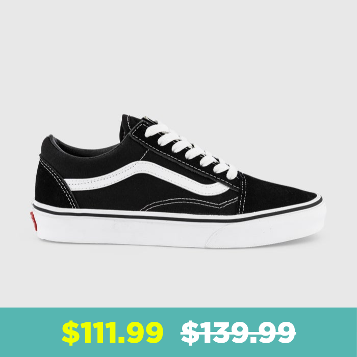 Shop Vans Old Skool Black Sneaker in Black at Platypus