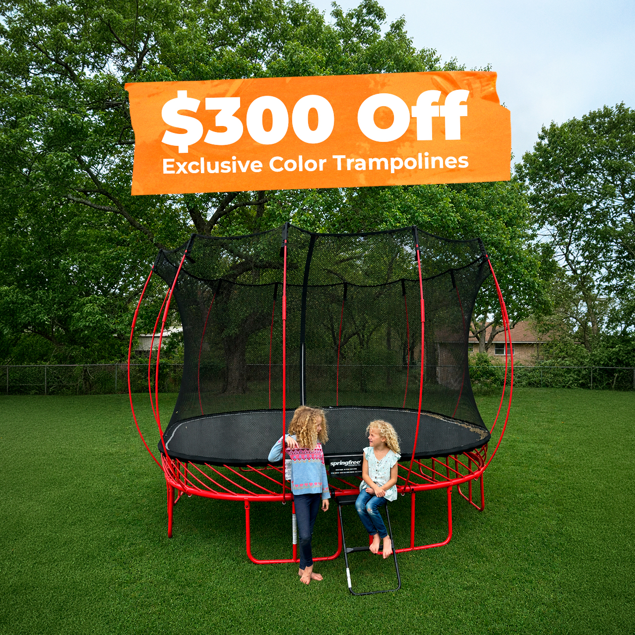 SAVE $300 OFF COLOR TRAMPOLINES