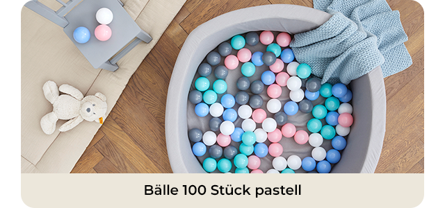 Bälle 100 Stück pastell