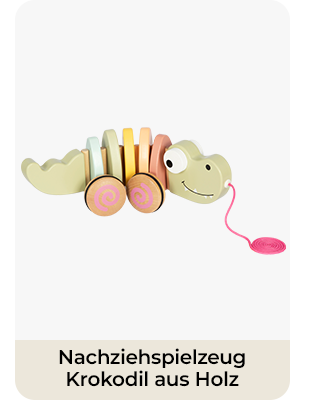 Nachziehspielzeug Krokodil aus Holz