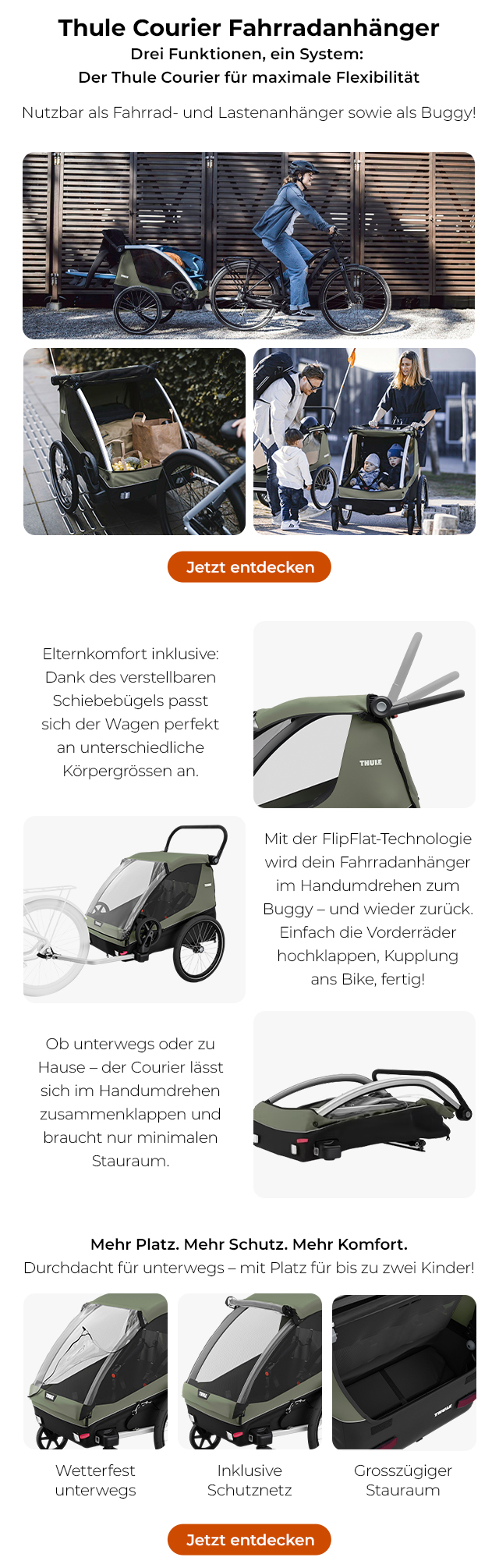 Thule Courier Fahrradanhänger - Drei Funktionen, ein System!