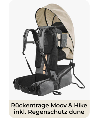 Babymoov Rückentrage Moov & Hike inkl. Regenschutz dune