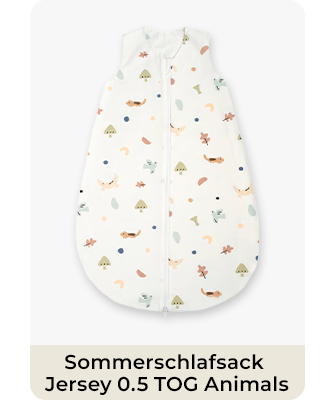 Julius Zöllner Sommerschlafsack Jersey 0.5 TOG Animals