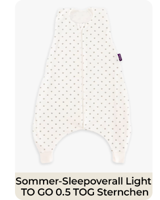 Träumeland Sommer-Sleepoverall Light TO GO 0.5 TOG Sternchen grau