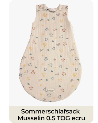 Sterntaler Sommerschlafsack Musselin 0.5 TOG ecru / Ente Edda