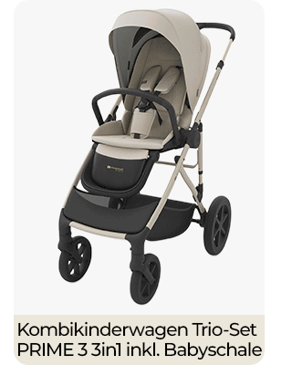 Kinderkraft Kombikinderwagen Trio-Set PRIME 3 3in1 inkl. Babyschale MINK PRO 2 sand dune