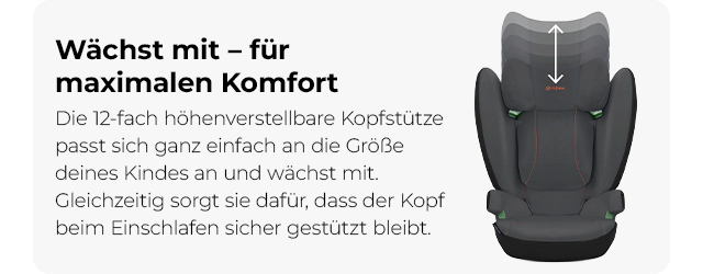 Wächst mit – für maximalen Komfort