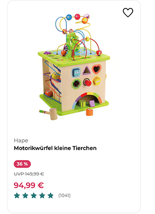 Hape: Motorikwürfel kleine Tierchen