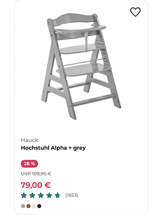 HAUCK: Hochstuhl Alpha + grey