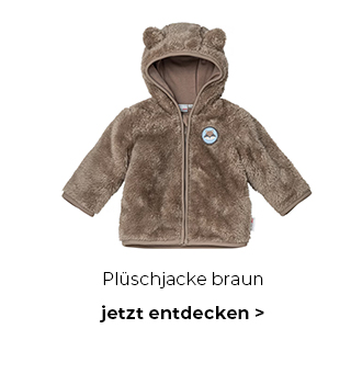 Plüschjacke braun