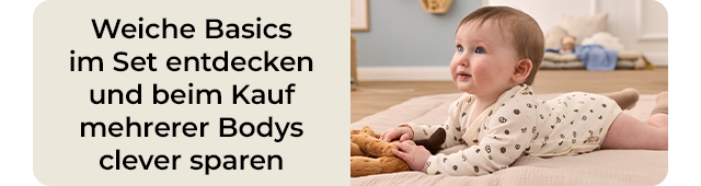 Weiche Basics im Set entdecken und beim Kauf mehrerer Bodys clever sparen