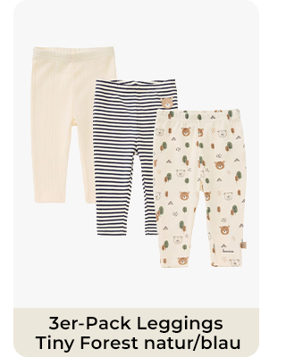  Bornino - Lieblinge 3er-Pack Leggings Tiny Forest natur/blau