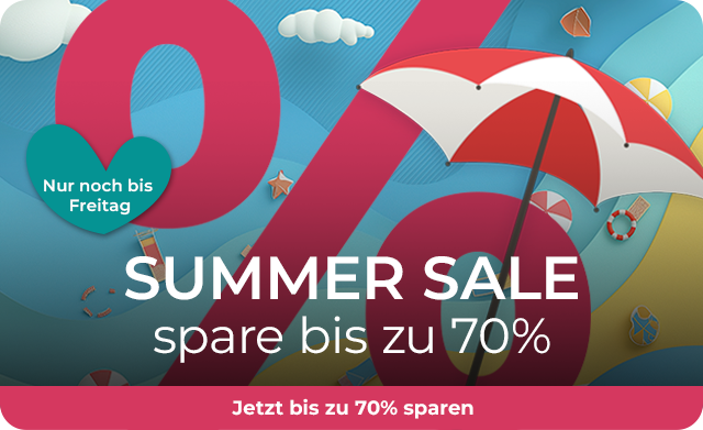 SUMMER SALE spare bis zu 70% nur noch bis Freitag