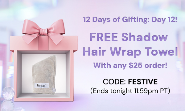 Get a FREE Hair Wrap Towel in Shadow with any $25 purchase!  (Code: FESTIVE)