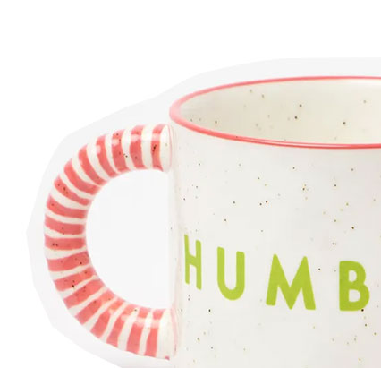 Humbug White Speckle Ceramic Christmas Mug