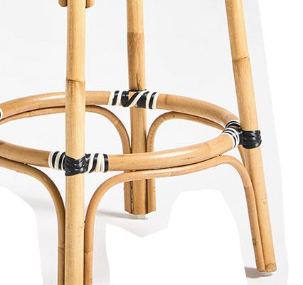 Bistro Black Rattan Bar Stool