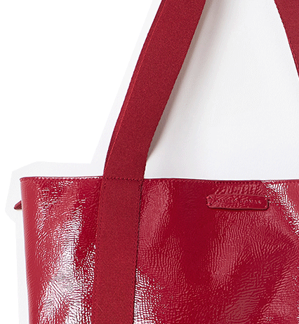 Emma Red Patent Tote Bag